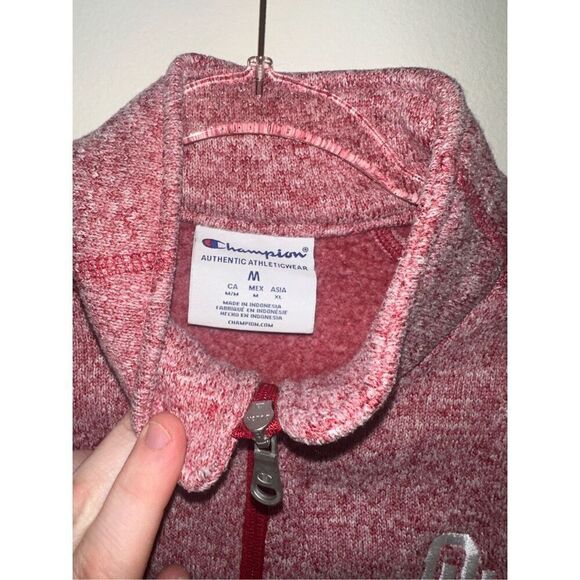 Champion Oklahoma University OU Sooners 1/4 Zip M Red Womens - Picture 3 of 4